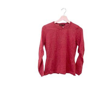 NWT PURE Alpaca Red Long Sleeve Crewneck Sweater Size XS